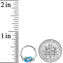 Load image into Gallery viewer, 16G 5/16 Celtic Knot Blue Hinged Segment Ring
