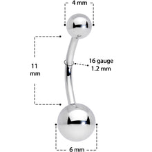 Load image into Gallery viewer, 16G 3/8 Grade 23 Titanium Cartilage Curved Barbell