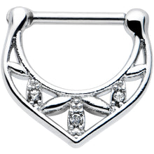 Load image into Gallery viewer, 16G 5/16 Clear Gem Classic Geometric Cartilage Clicker