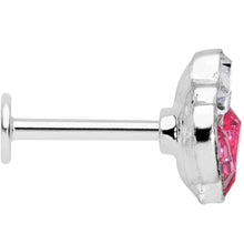 Load image into Gallery viewer, 16G 5/16 Clear Pink Gem Cluster Labret Monroe Tragus