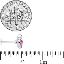 Load image into Gallery viewer, 16G 5/16 Clear Purple Gem Cluster Labret Monroe Tragus