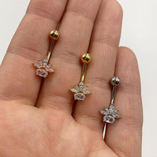 Load image into Gallery viewer, Clear Gem Spray Belly Ring