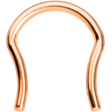 Load image into Gallery viewer, 14G 5/8 Rose Gold Tone ASTM F-136 Implant Grade Titanium Septum Retainer