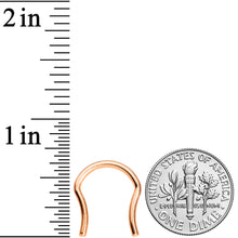 Load image into Gallery viewer, 14G 5/8 Rose Gold Tone ASTM F-136 Implant Grade Titanium Septum Retainer