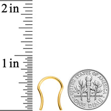 Load image into Gallery viewer, 16G 5/8 Gold Tone ASTM F-136 Implant Grade Titanium Septum Retainer