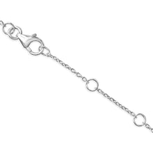 Load image into Gallery viewer, 10K White Gold Diamond Accent "A" Initial Charm and Link Bracelet