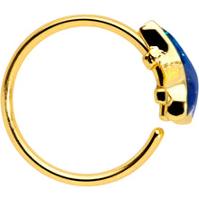 Load image into Gallery viewer, 20G 5/16 Gold Tone Iridescent Mermaid Tail Nose Hoop