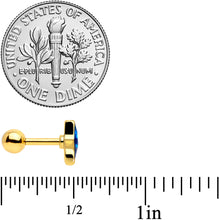 Load image into Gallery viewer, 16G 1/4 Gold Tone Iridescent Mermaid Tail Cartilage Tragus
