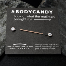 Load image into Gallery viewer, 14G Clear CZ Gem Rose Gold Tone Threadless Industrial Barbell 38mm