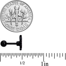 Load image into Gallery viewer, 16G 1/4 Black Watermelon Sloth Cartilage Tragus Earring