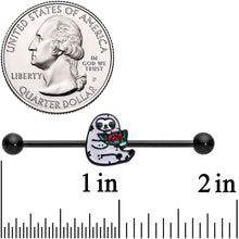 Load image into Gallery viewer, 14G Black Watermelon Sloth Industrial Barbell 38mm