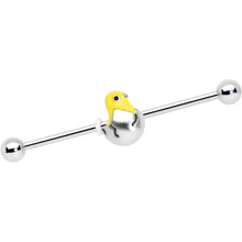 Load image into Gallery viewer, 14G Hatching Easter Chick Industrial Barbell 38mm