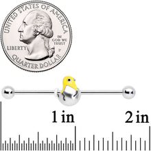 Load image into Gallery viewer, 14G Hatching Easter Chick Industrial Barbell 38mm