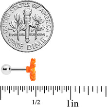 Load image into Gallery viewer, 16G 1/4 Orange Daisy Flower Cartilage Tragus Earring