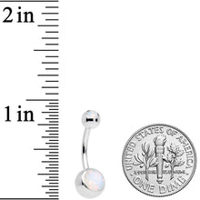 Load image into Gallery viewer, Clear Gem White Faux Opal Turquoise Bioplast Belly Ring Set of 4