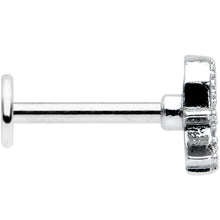 Load image into Gallery viewer, 16G 5/16 Clear Gem Scary Ghost Halloween Labret Monroe Tragus