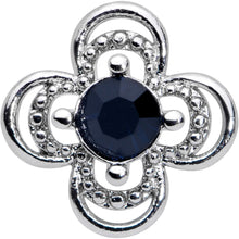 Load image into Gallery viewer, 16G 5/16 Blue Gem Stylized Deco Cross Labret Monroe Tragus