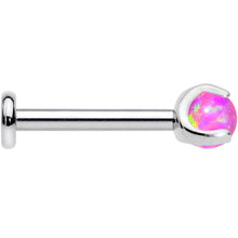 Load image into Gallery viewer, 16G 5/16 Pink Synth Opal ASTM F-136 Implant Grade Titanium Internal Thread Labret