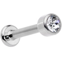 Load image into Gallery viewer, 16G 5/16 Clear Gem Grade 23 Titanium Internally Threaded Labret
