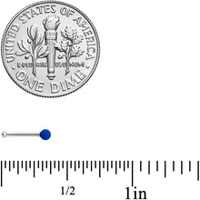 Load image into Gallery viewer, 20G 1/4 Blue Matte 2mm Nose Bone