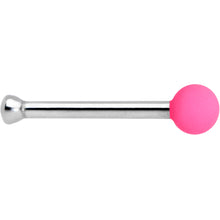 Load image into Gallery viewer, 20G 1/4 Pink Matte 2mm Nose Bone