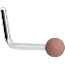 Load image into Gallery viewer, 20G 7mm Brown Matte 2mm L Shaped Nose Ring