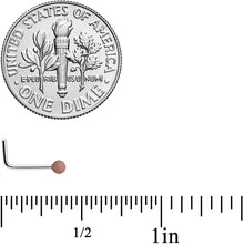 Load image into Gallery viewer, 20G 7mm Brown Matte 2mm L Shaped Nose Ring
