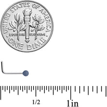 Load image into Gallery viewer, 20G 7mm Dark Grey Matte 2mm L Shaped Nose Ring
