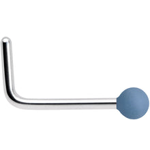 Load image into Gallery viewer, 20G 7mm Light Grey Matte 2mm L Shaped Nose Ring