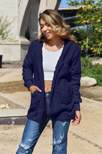 Load image into Gallery viewer, Women Full Size Teddy Hooded Jacket with Pockets Cozy Casual Jacket Comfortable Women Jacket