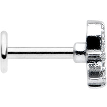 Load image into Gallery viewer, 16G 1/4 Clear Gem Scary Ghost Halloween Labret Monroe Tragus