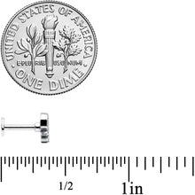 Load image into Gallery viewer, 16G 1/4 Clear Gem Scary Ghost Halloween Labret Monroe Tragus