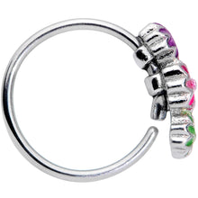 Load image into Gallery viewer, 20G 5/16 Flower Patch Nose Hoop