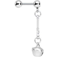 Load image into Gallery viewer, 16G 1/4 Clear Gem Candy Cane Christmas Dangle Cartilage Earring