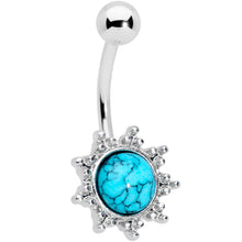 Load image into Gallery viewer, Clear Gem Faux Turquoise UV Glow Belly Ring Set of 4