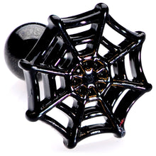 Load image into Gallery viewer, 16G 1/4 Black Red Gem Spider Halloween Cartilage Tragus Set of 3