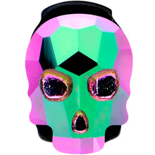 Load image into Gallery viewer, Aurora Gem Black Sugar Skull Barbell Tongue Ring