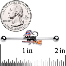 Load image into Gallery viewer, 14G Black Cat Witch Halloween Industrial Barbell 38mm