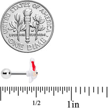Load image into Gallery viewer, 16G 1/4 Santas Beard Holiday Christmas Cartilage Tragus Earring