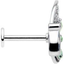 Load image into Gallery viewer, 16G 5/16 Green Gem Lacy Butterfly Labret Monroe Tragus