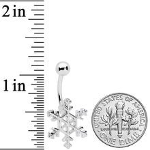 Load image into Gallery viewer, Holiday Snowflake Mitten Stocking Christmas Belly Ring Set of 3