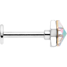 Load image into Gallery viewer, 16G 5/16 Aurora Gem Simple Star Labret Monroe Tragus