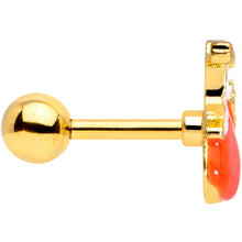 Load image into Gallery viewer, 16G 1/4 Gold Tone Haunted Pumpkin Halloween Cartilage Tragus
