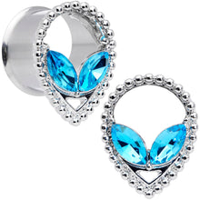 Load image into Gallery viewer, Aqua Gem Alien Double Flare Tunnel Plug Set