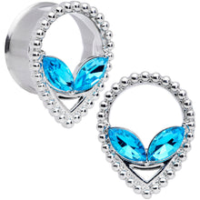 Load image into Gallery viewer, Aqua Gem Alien Double Flare Tunnel Plug Set
