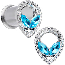 Load image into Gallery viewer, Aqua Gem Alien Double Flare Tunnel Plug Set