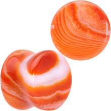 Load image into Gallery viewer, Natural Red Line Agate Stone Saddle Plug Set