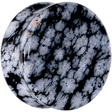Load image into Gallery viewer, Natural Black White Snowflake Obsidian Saddle Plug Set