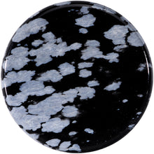 Load image into Gallery viewer, Natural Black White Snowflake Obsidian Saddle Plug Set