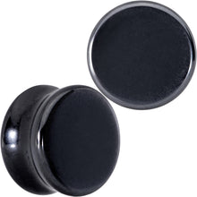 Load image into Gallery viewer, Natural Black Hematite Stone Saddle Plug Set